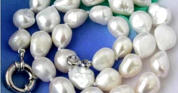 Papuošalai Didelis 11-13mm Balta Baroko Gėlavandenių Perlų Vėrinį 18