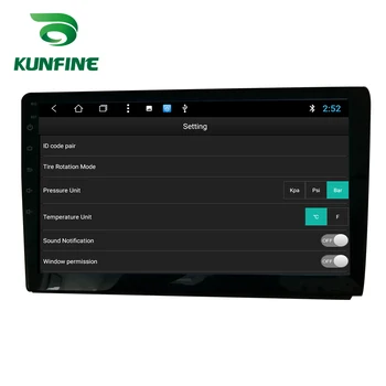 KUNFINE USB, Android TPMS Padangų Slėgio Stebėjimo Sistema Ekranas Signalizacijos Sistema, 5V 