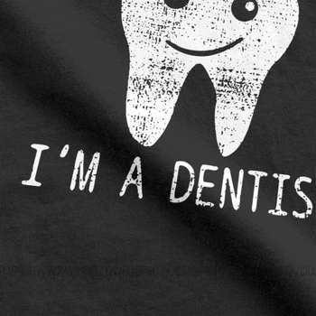 Vyriški Dantų Higienos T-Shirts Dantų Odontologas Odontologijos Derliaus Apvalios Kaklo trumpomis Rankovėmis Drabužius, Medvilnės Tees Grafinis Marškinėliai