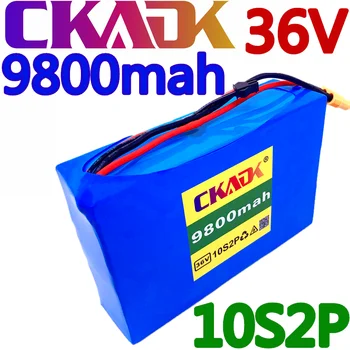 CKADK 10S2P 36V 9.8 Ah 450Watt 18650 Ličio jonų baterija ForScooter riedlentė ebike elektrinis dviratis 42V 37V 35E XT60 SM 2P