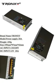 Tronxy 3D spausdintuvas aksesuarai maitinimo AC110 220V DC 12V 20A 240W/ 24V 21A 500W/24V 15A 360W 3D print 