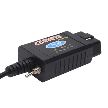 1pcs Black USB Modifikuotų ELM327 Scanner Tool Ir 1pcs CD Ford MS-GALI HS-GALI/Forscan OBD2 Su programinės įrangos atnaujinimus, Funkcija