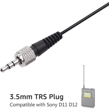 ABKT-ACEMIC M21 Clip-On Kondensatoriaus Lavalier Microphone Mic 3.5 mm TRS Plug 1M Kabelis Sony D11 D12