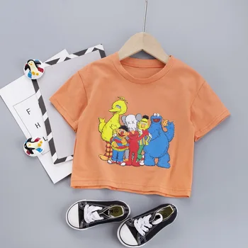 Berniukas, Mergaitė Animaciją Vasaros Marškinėliai Vaikų Marškinėliai Kūdikiams, Kūdikių Drabužiai Medvilnės Tees Drabužius Karšto Pardavimo