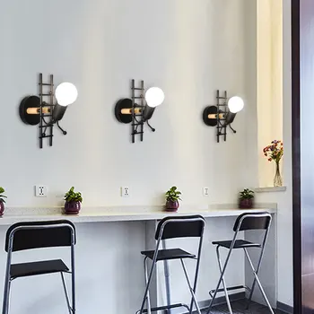 Sienos lightchandelier sienos lemputė LED lemputė Kūrybos Sumontuoti Geležies Naktiniai Sconce Lempa Vaikams, Kūdikio Kambarys Gyvenimo RoomDining ro