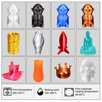 PLA ŠILKO Tolerancija +/-0.02 mm 1.75 mm 3D spausdintuvo Kaitinimo raizginys nemokamai ir ne burbulas su Dulkių maišelis pakavimas, Greitas Pristatymas
