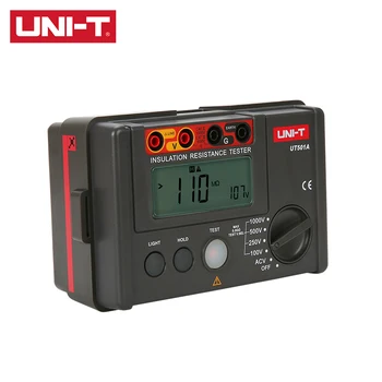 VIENETO Izoliacijos Varža Testeris UT501A 2000 Skaičiuoti LCD Ekranas Perkrovos Indikacija, Apšvietimas AC įtampos matavimas