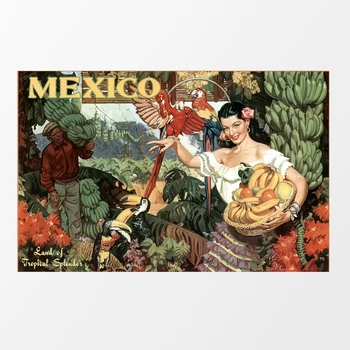 Drobė Spausdinama Meno Dažų Retro Meksika Plakatas Stiprus Spalvos Drobė Spausdinti Klasikinių Paveikslų Namų Puošybai LZ137