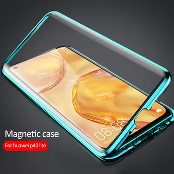 Magnetinio Apsaugos CaseTempered Stiklas Visiškai Padengti Huawei P40 Pro 30 P20 Lite Mate 30 P 40 Pro 