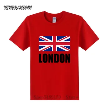 2020 Naują Atvykimo Sąjungos Vėliava Didžiosios Britanijos Londono black T-shirt Hombre Tėvynės asmenybes Geriausia Dovana Vyrams Marškinėlius Plius Dydis