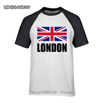 2020 Naują Atvykimo Sąjungos Vėliava Didžiosios Britanijos Londono black T-shirt Hombre Tėvynės asmenybes Geriausia Dovana Vyrams Marškinėlius Plius Dydis