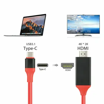 KuWFi HUB Tipas-C USB-C 4K HDMI, HDTV TV Kabelis, Adapteris, Skirtas Samsung Galaxy S10 9 Pastaba Mac