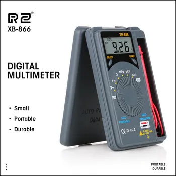 RZ Mini Multimetras Auto Asortimentą LCD Voltmeter Testeris Įrankis AC/DC Kišeninis Kišeninis Skaitmeninis Multimetras Capacimetro Rlc Matuoklis