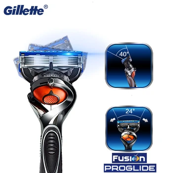 Tiesiai Saugos Skustuvas Gillette Fusion 5 Proglide Skustuvas Veido Vyrų Skutimosi Mašina Skustis Kasetės Su Replacebale Peiliukai