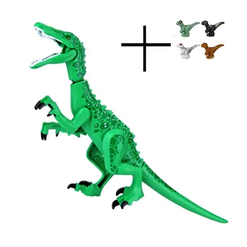 5vnt Juros periodo Blokai Dinozaurai Duomenys Plytų Tyrannosaurus Rex Indominus Rex I-Rex Surinkti Žaislai Vaikams