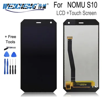 Originalą Nomu S10 LCD Ekranas Jutiklinis Ekranas skaitmeninis keitiklis Asamblėjos Telefono Dalys Nomu S 10 Ekranas, LCD Ekranas Nemokamus Įrankius