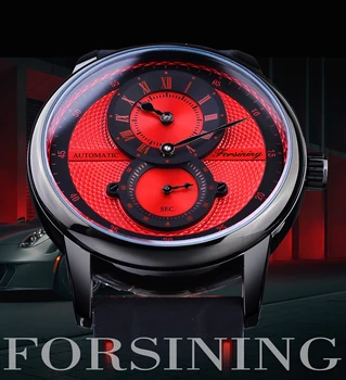 Forsining 2021 Mada Sporto Lenktynių Dizainas Raudona Vyrai Laikrodžiai Mechaninė Automatinė Riešo Žiūrėti Top Brand Prabangių Vyrų Laikrodis Relogio
