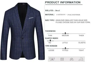 Mwxsd prekės ženklo vyrai laisvalaikio Švarkas mens medvilnės kostiumas Striukė slim fit švarkas švarkas klasikinis smart švarkas vyrams didelis dydis 4xl 5xl