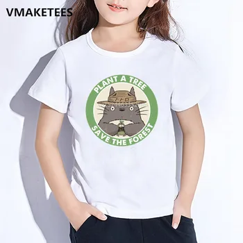 Vaikų Vasaros trumpomis Rankovėmis Mergaičių ir Berniukų marškinėliai Vaikai Mano Kaimynas Totoro Animacinių filmų Print T-shirt Anime Juokinga, vaikiški Drabužiai
