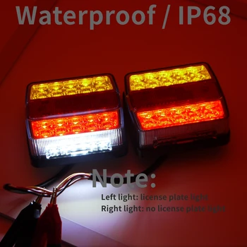 Eonstime 1 Rinkinys 12V 10m 10 LED Priekabos Šviesos Rinkinys uodegos šviesos Priekabos Šviesos Licenciją Plokštelės Šviesos Lempos aukštos kokybės vandeniui IP68