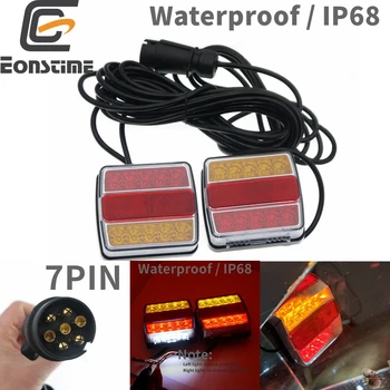 Eonstime 1 Rinkinys 12V 10m 10 LED Priekabos Šviesos Rinkinys uodegos šviesos Priekabos Šviesos Licenciją Plokštelės Šviesos Lempos aukštos kokybės vandeniui IP68