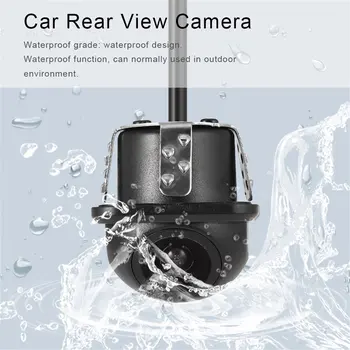 Atsparus Vandeniui Plataus Kampo Automobilių Atsarginės Galinio Vaizdo Kamera Su Vaizdo Veidrodis Konvertuoti Linija, Atbuline Kamera, Parkavimo Pagalbos Sistema