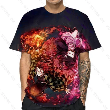 3D Marškinėliai Demon Slayer Kimetsu Nr. Yaiba Filmą Mugen Traukinio Anime Mens Pavasario/Vasaros trumpomis Rankovėmis Marškinėlius Berniukai Viršūnes & Tees