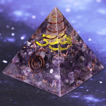 Orgonite Piramidės Ametistas Jogos Energijos Papuošalai Piramidės Dervos Amatų Meditacija Gydymo Generatorius Papuošalai