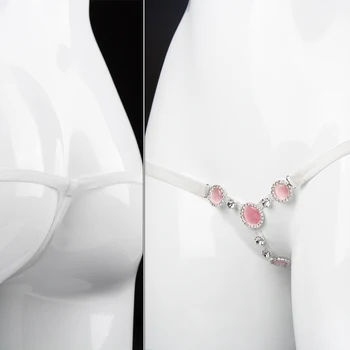 Plius Dydžio Rožinės spalvos Deimantas Ponios Kelnaitės Seksas Žaidimas Dėvėti G-string Thong Porno Skaidrus apatinis trikotažas Crotchless Seksualus apatinis Trikotažas Moterims