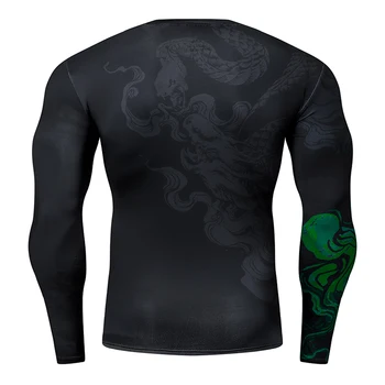 Prekės Suspaudimo Stora T-Shirt 3D Spausdinimo Sporto vyriški Drabužiai Kultūrizmo Bėgimas, sporto Sales Streetwear Vyrams, ilgomis Rankovėmis Viršūnes