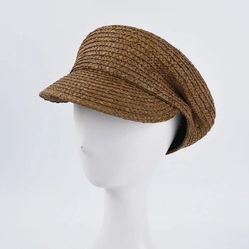 Naujas moterų retro plisuotos dizaino newsboy skrybėlę ponios saulės aštuoniakampis skrybėlės elegantiškas arbatėlė kepurės moterims baker boy skrybėlę, 6 spalvų