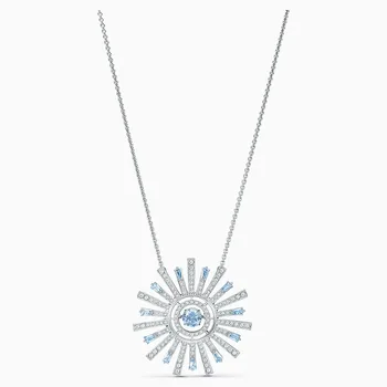 2020 SWA nauja Mados Tendencija SAULĖS Kolekcija Mėlyna kristalų rodis padengtą karoliai yra puiki dovana mados moterims.