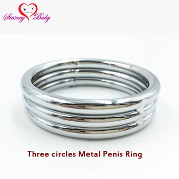 Didelis 3 žiedai, perdangos METALO Penio Žiedas Sekso žaislais vyrams, Nedelsiant įdomus vyrų spermos gaidys žiedas, Pratęsti, Realistiškas Sekso produktas