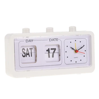 Stalo Laikrodis Apversti Data/ Dienos Rodymas Laikrodis Apversti Vartyti Laikrodžiai-Balta