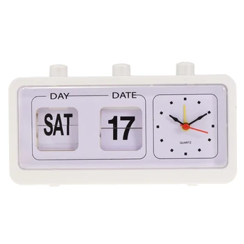 Stalo Laikrodis Apversti Data/ Dienos Rodymas Laikrodis Apversti Vartyti Laikrodžiai-Balta