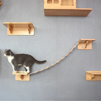 Katė Laipiojimo Rėmas Naminių Kačių Tree House Medienos Kačiukas Šokinėja Platforma 