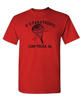 Mados 2017 Vyrams Trumpomis Rankovėmis Marškinėlius Mums Paratroops Stovykla Toccoa Antrojo Pasaulinio Karo Ww2 Armijos T Shirt Grafikos Marškinėliai Karšto Pardavimo
