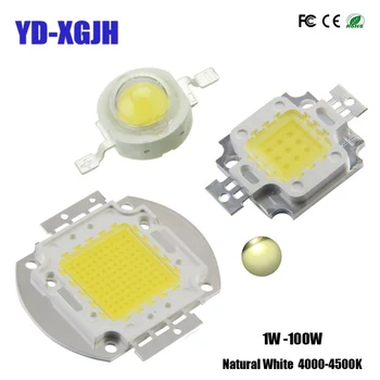 YDXGJH High Power LED Chip 1W 3W 5W 10W 20W 30W 50W 100W SMD LED Lempos COB Natūrali Balta 4000 K 3.0-3.4 V Prožektorius Prožektorius