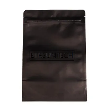 1000pcs/daug Juodos spalvos kraft popieriaus užtrauktukas atsistoti maišą maisto milteliai kavos pakavimo maišeliai su skaidri lango