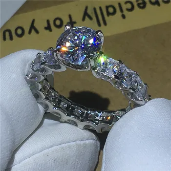 Choucong Unikalaus Dizaino Pažadas žiedas 1ct AAAAA Cirkonis Cz 925 Sterlingas sidabro Dalyvavimas Vestuvių Juostoje Žiedai, moterų, vyrų Papuošalai