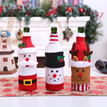 2vnt Kalėdų Dekoracijas Namų Santa Claus Vyno Butelis Padengti Sniego Kojinę Dovanų Turėtojai Kalėdos Navidad Dekoro Naujųjų Metų