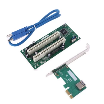 PCI-Express Dual PCI Adapter PCIe X16 Lizdą Plėtros Kortelę ar USB 3.0 Kabelį Pridėti Kortelių Keitiklis TXB024