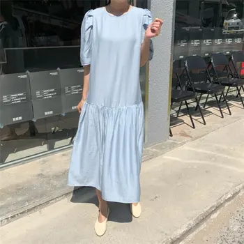 HziriP Karšto Elegancija O-kaklo Tingus Minimalistinio Stiliaus Kietas Švelnus Lady Stilingas-Line 2020 m. Visos Rungtynės Streetwear Suknelės Vestidos
