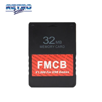 RetroScaler Naujų Atnaujinti 32MB v1.966 Free McBoot Atminties Kortelės Palaikymas Žaisti PS1/PS2 Žaidimus USB PS2 Konsolės