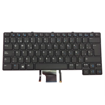 Nešiojamojo kompiuterio klaviatūra su foniniu apšvietimu, skirtą Dell E6430U E6430S SP ispanijos didžiąsias juodos klaviatūros, mobiliųjų žymiklį 0DHXX7 V136425AK1 originalas