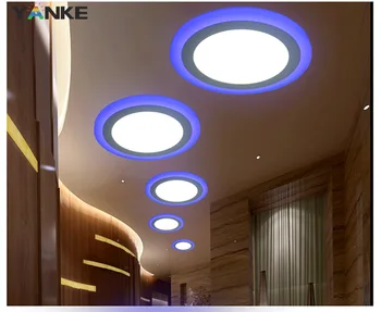 Dviejų Spalvų LED Skydelio Lemputė 6W 9W 16W Turas Kvadratinis Skydas LED Lubų šviestuvas Patalpų Embedded Downlight miegamojo lubų dengiamasis
