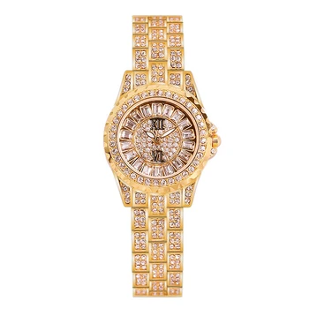Suknelė Laikrodžiai Moterims Išskirtinį Viršuje Prabanga, Deimantas, Kvarcas Ponios Žiūrėti Fashion Gold Laikrodis Moterims laikrodžiai siųsti relogio feminino