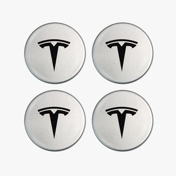 4pcs/set 2017-2020 Už Tesla Model 3 Varantys Bžūp Aero Varantys Bžūp Rinkinys Center Cap Nustatyti Ženklelis Varantys Centras bžūp apima emblema Reikmenys