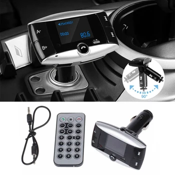 Bluetooth Wireless FM Siųstuvas Moduliatorius Automobilinis MP3 Grotuvas, SD, USB LCD Remote 