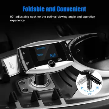Bluetooth Wireless FM Siųstuvas Moduliatorius Automobilinis MP3 Grotuvas, SD, USB LCD Remote 